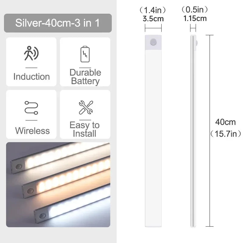 VENUSWING LED Under Cabinet Light – Motion Sensor Rechargeable