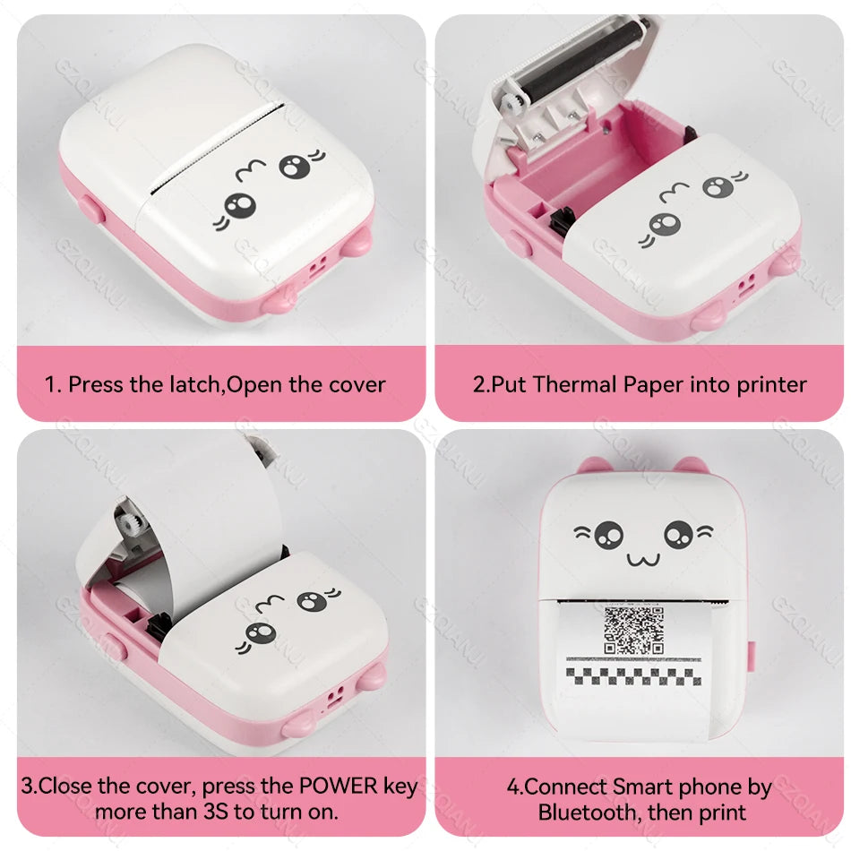 58mm Bluetooth Mini Thermal Label Printer for iOS & Android Thermal Label Printer PRIMED