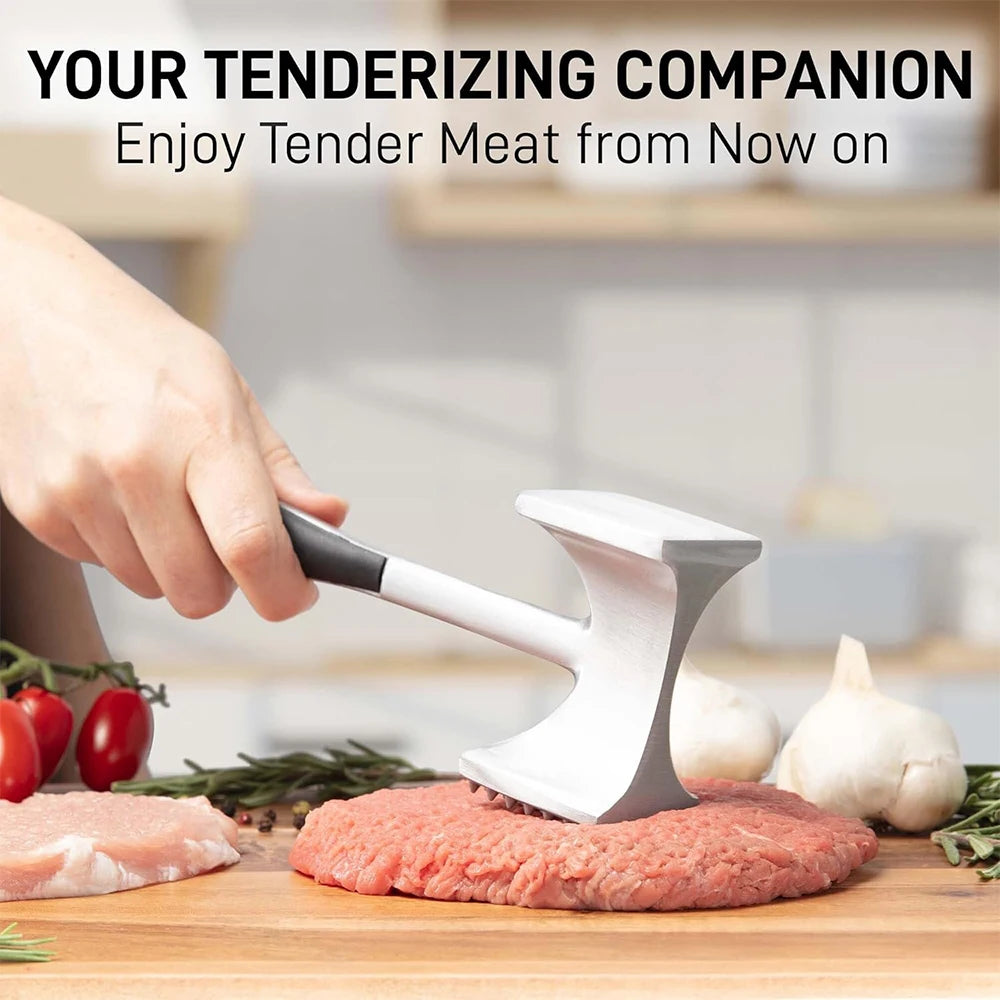 LMETJMA Zinc Alloy Meat Tenderizer Hammer | Kitchen Mallet Meat Tenderizer Mallet PRIMED