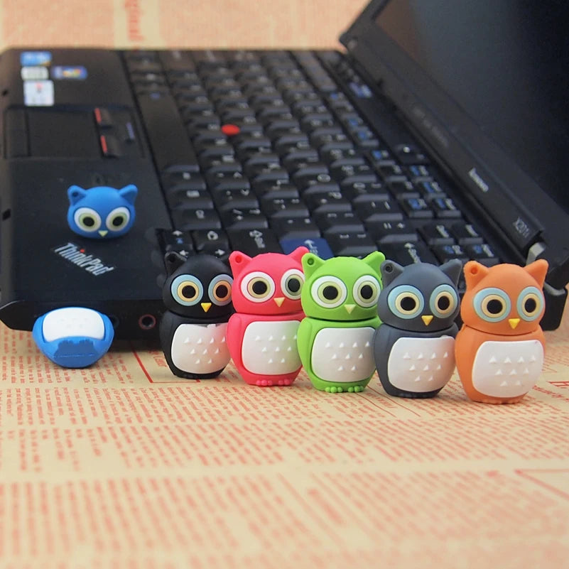 Cute Animal USB Flash Drive 2.0 – Cat Owl Penguin Frog 8–64GB USB Flash Drive PRIMED