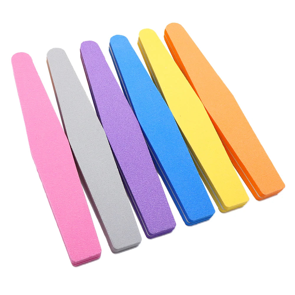 JEARLYU Rhombus Sponge Nail Files 5/10 Pack – Buffer & Polish Sponge Nail Files PRIMED 10pcs Mix