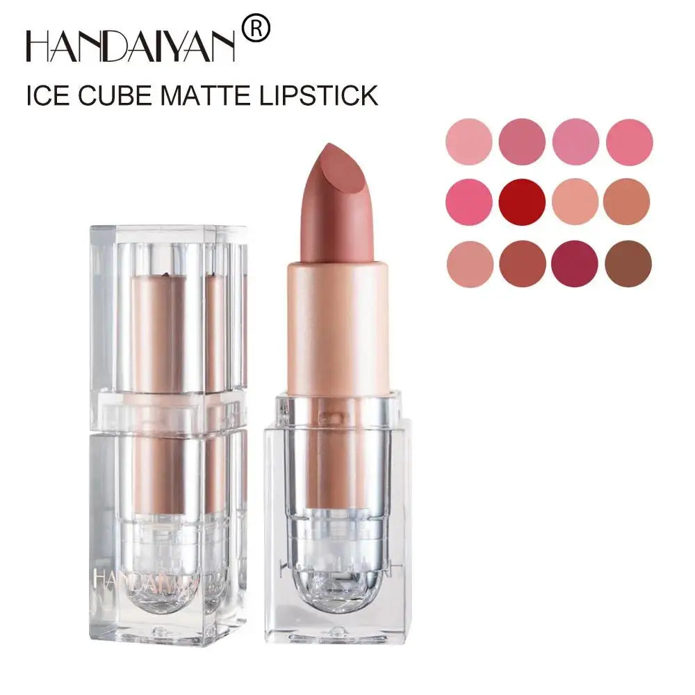 HANDAIYAN Matte Nude Lipstick – Velvet Waterproof Formula Matte Lipstick PRIMED