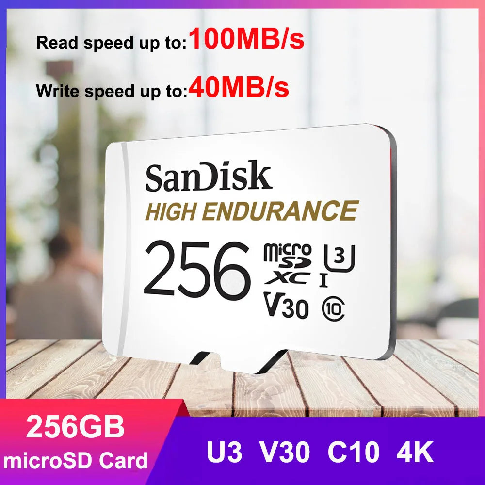 SanDisk High Endurance MicroSD 32–256GB | 4K DVR Camera Card MicroSD Memory Card PRIMED HIGH ENDURANCE-256GB