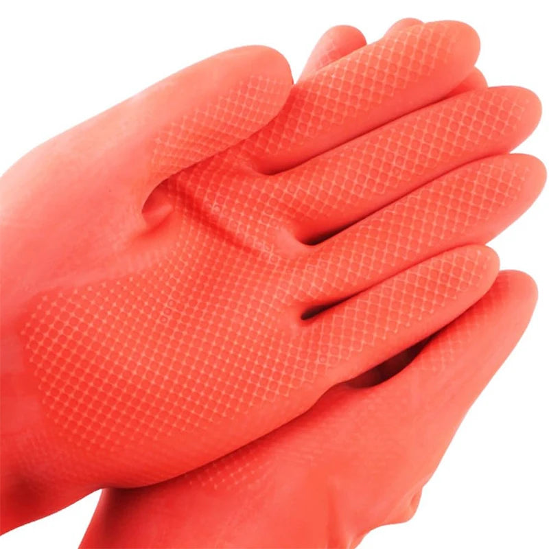 Extra Long Rubber Kitchen Gloves – Non-Slip Reusable Latex Kitchen Cleaning Gloves PRIMED