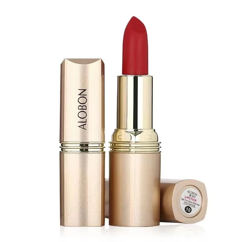 10-Color Matte Velvet Lipstick – Waterproof 24H Long-Lasting