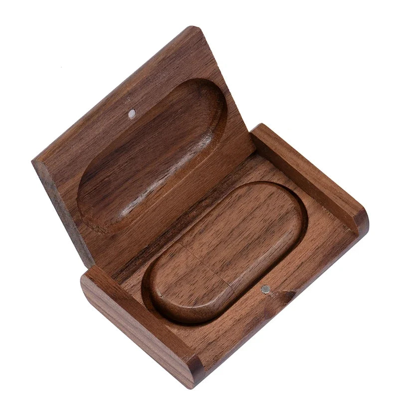 Wooden USB Flash Drive 4–64GB | Free Custom Logo | Gift Box