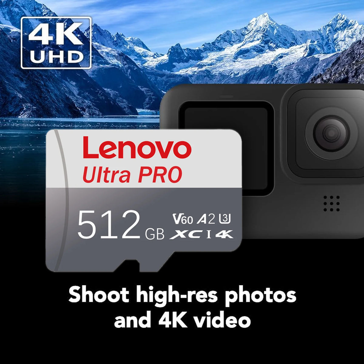 Lenovo Micro SD Card 128GB 256GB 512GB Class 10 U3 V60 A2 Flash Memory Card PRIMED