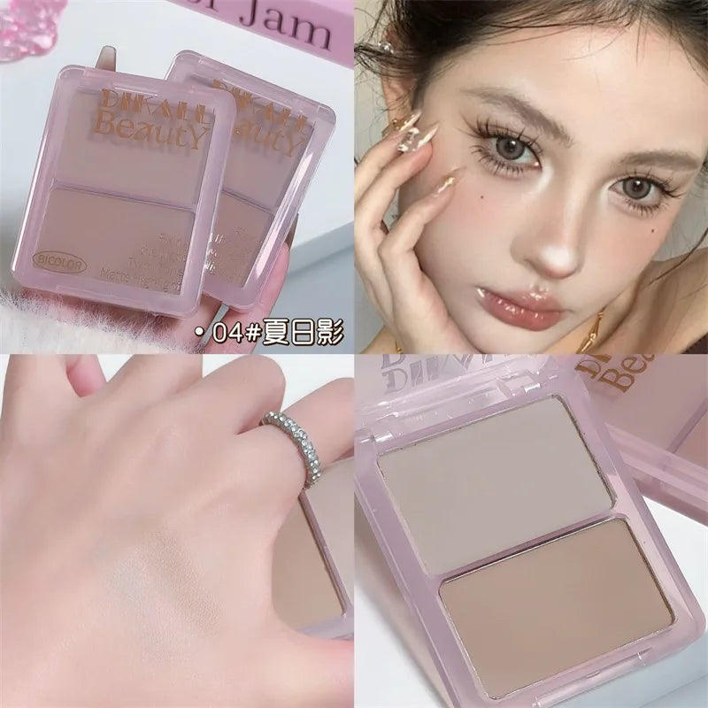 Two-Tone Highlight & Contour Palette – Bronzer Nose Shadow