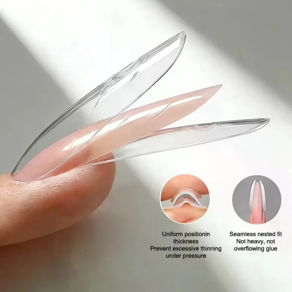 Rocket Shape Dual Nail Extension Forms 30pcs – Reusable