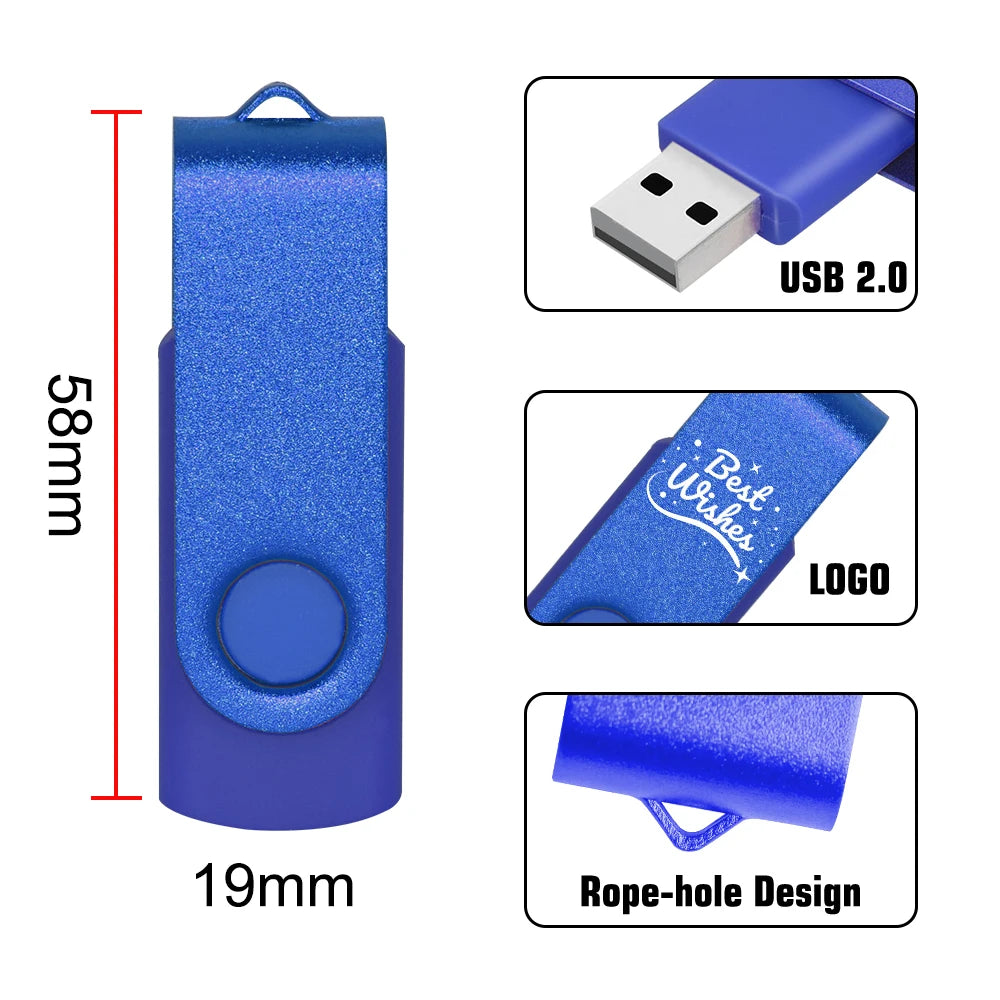 100-Pack Custom Logo USB Flash Drives 256MB–64GB | Bulk Gift USB Flash Drive PRIMED