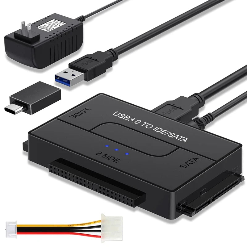 SATA/IDE to USB 3.0 Adapter for 2.5" & 3.5" HDD SSD Hard Drive Adapter PRIMED