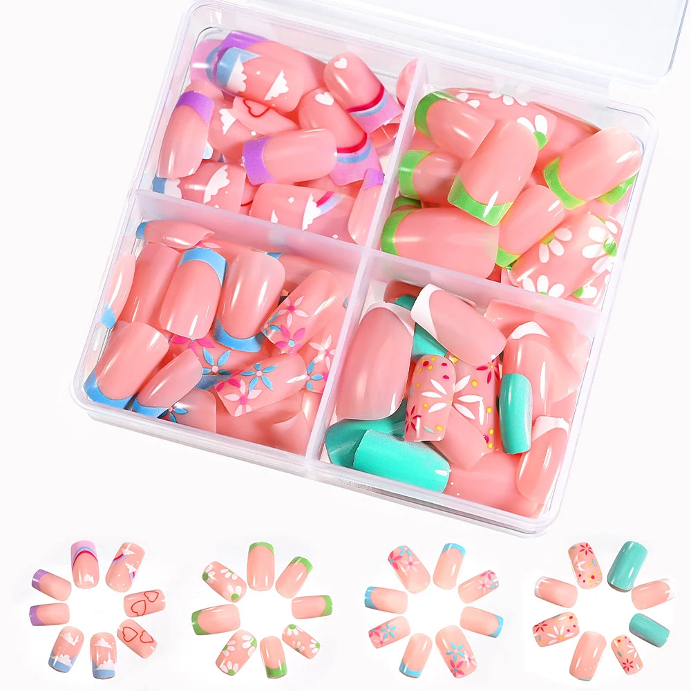 96Pcs Halloween Press On Nails – Ghost Pumpkin Spider Designs Press On Nails PRIMED A4 96Pcs