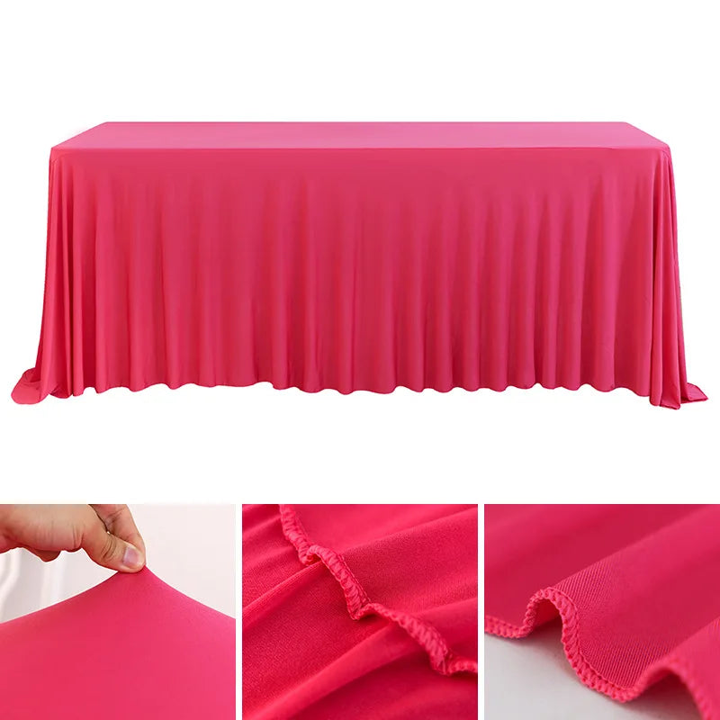 Spandex Rectangle Tablecloth – Waterproof & Washable Table Cover