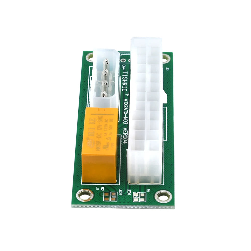 TISHRIC Add2PSU Dual PSU Synchronizer ATX 24-Pin SATA Molex PSU Synchronizer Adapter PRIMED