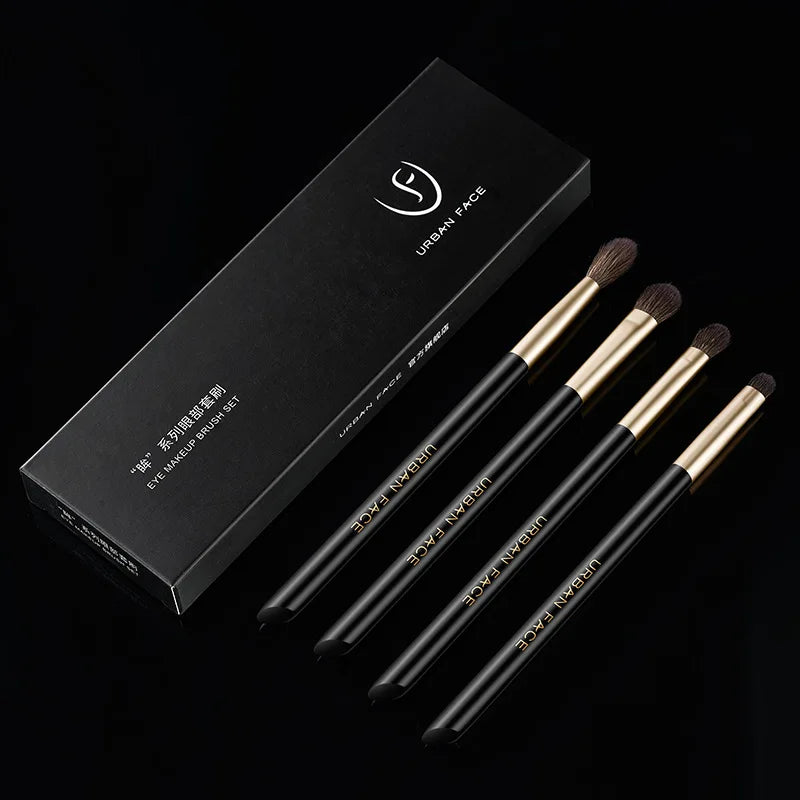 4-Piece Goat Hair Eyeshadow Brush Set – Blend & Shade