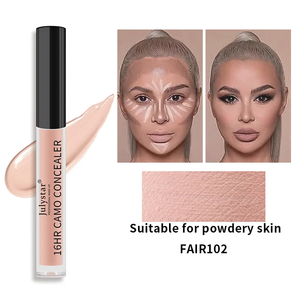 Julystar 16HR Camo Liquid Concealer | Full Coverage, All Skin