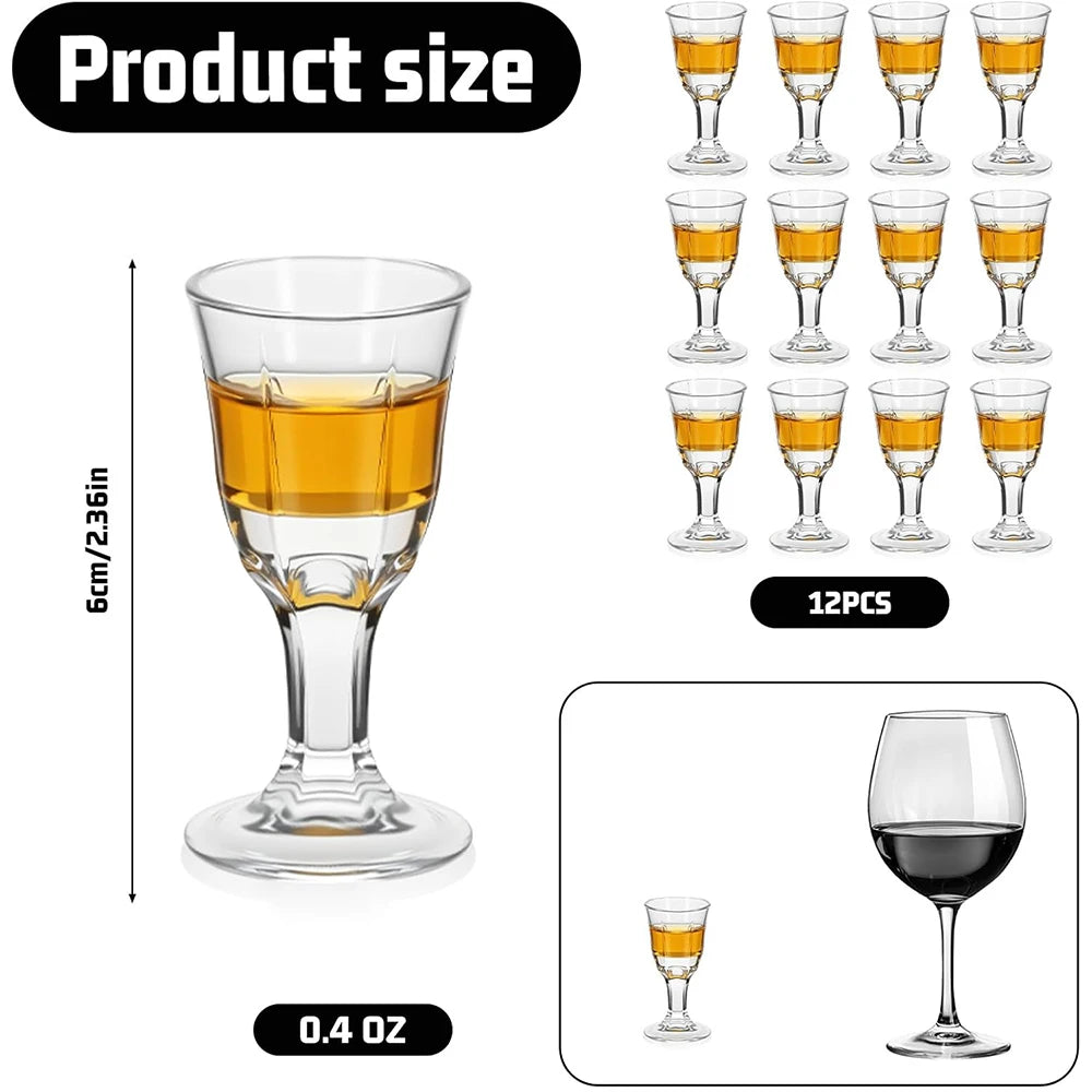 HeY LiLac Mini Shot Glasses Set – Heavy Base Clear Glass Shot Glass Set PRIMED B