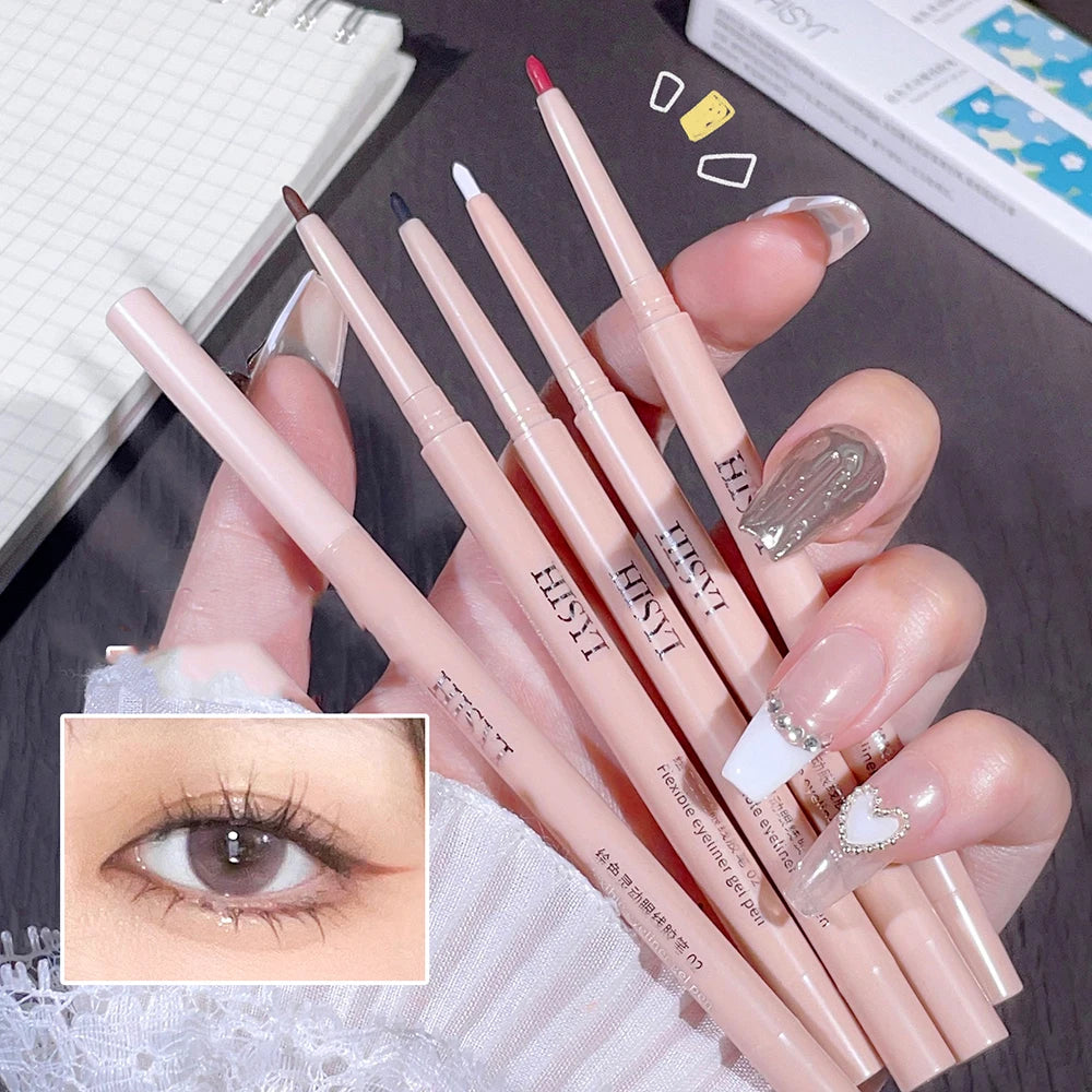 Waterproof Matte Gel Eyeliner Pencil – 5 Colors Long-Lasting