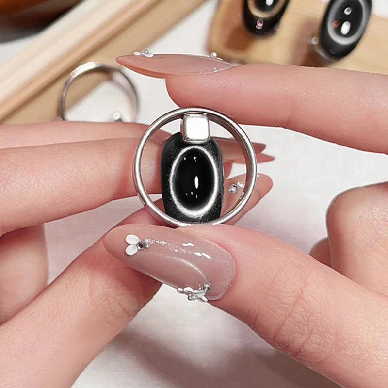 Cat Eye Nail Magnet Ring Tool with Handle – DIY Nail Art Nail Art Magnet Tool PRIMED