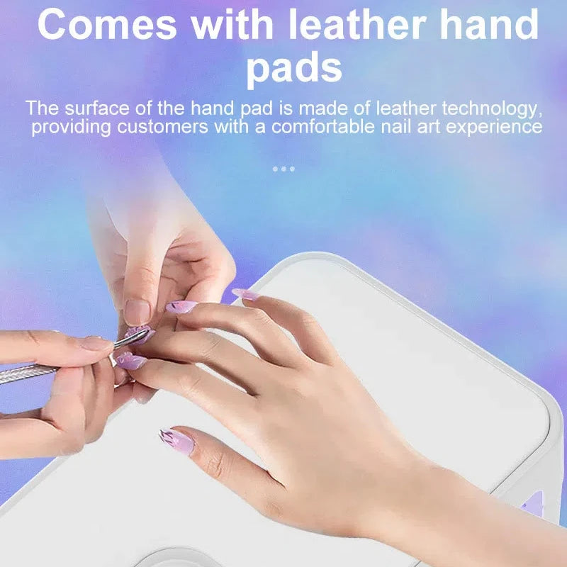 UV LED Nail Lamp 66 Beads + Leather Hand Pillow | Gel Curing