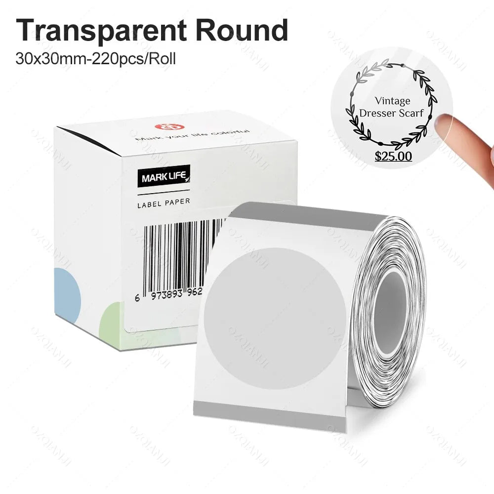 Thermal RFID Label Tape 40×30mm 50×30mm – M110 M220 X2 P50 Thermal Label Tape PRIMED 1TransRound 30mm