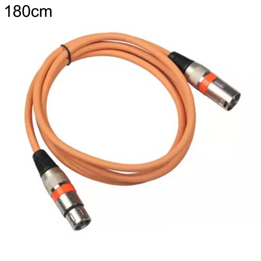 XLR Male to Female Shielded Audio Cable 100/180cm | Mic Cord XLR Audio Cable PRIMED Orange 180cm