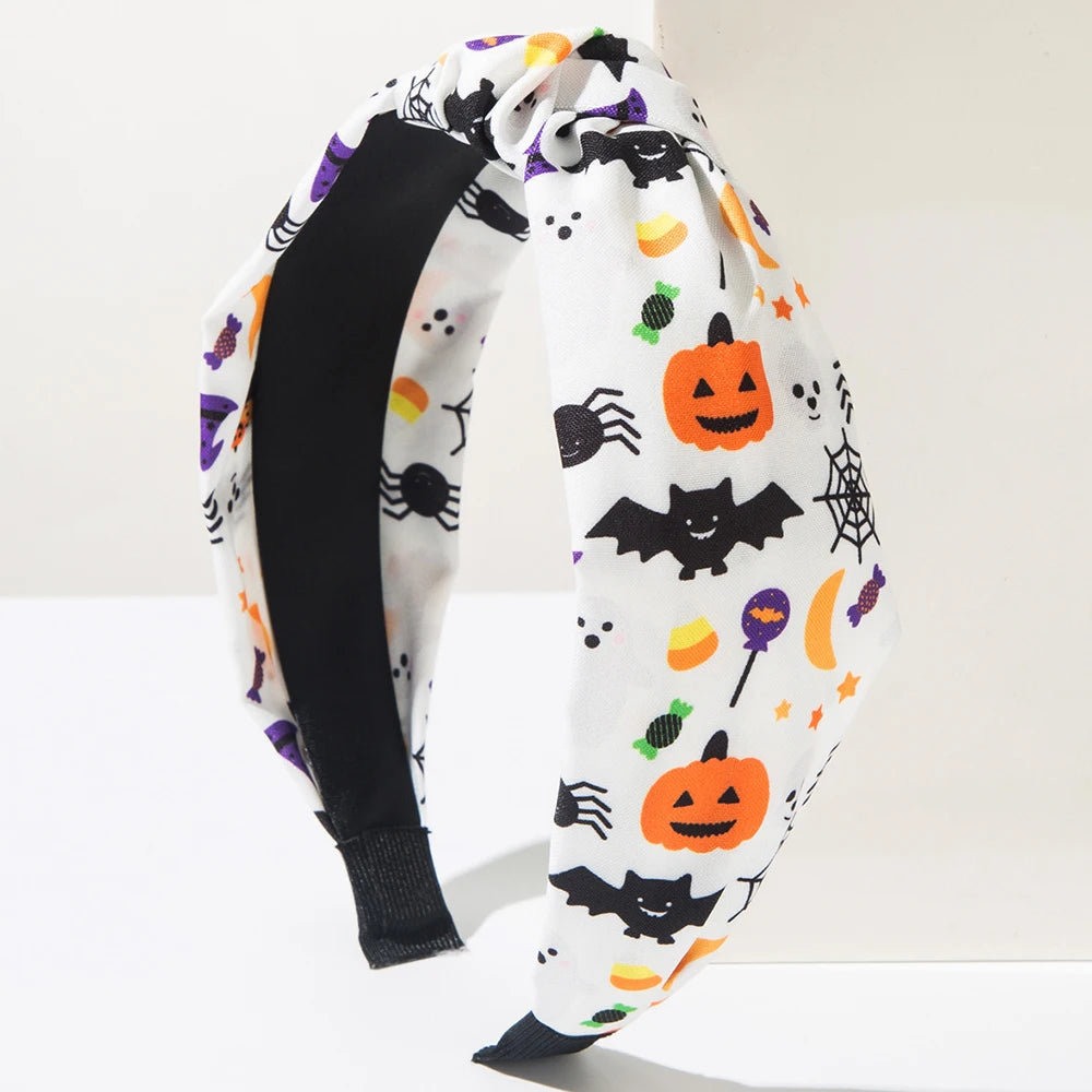 Halloween Pumpkin Bat Ghost Headband – Festive Hair Accessory Halloween Headband PRIMED
