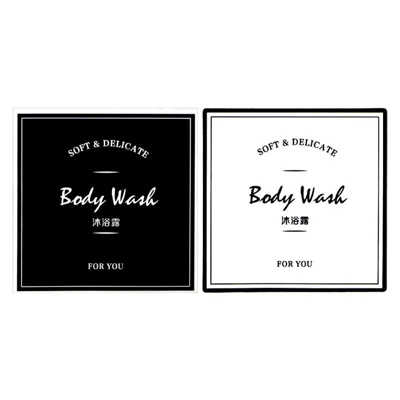 Waterproof Minimalist PVC Bathroom Label Stickers | Self-Adhesive