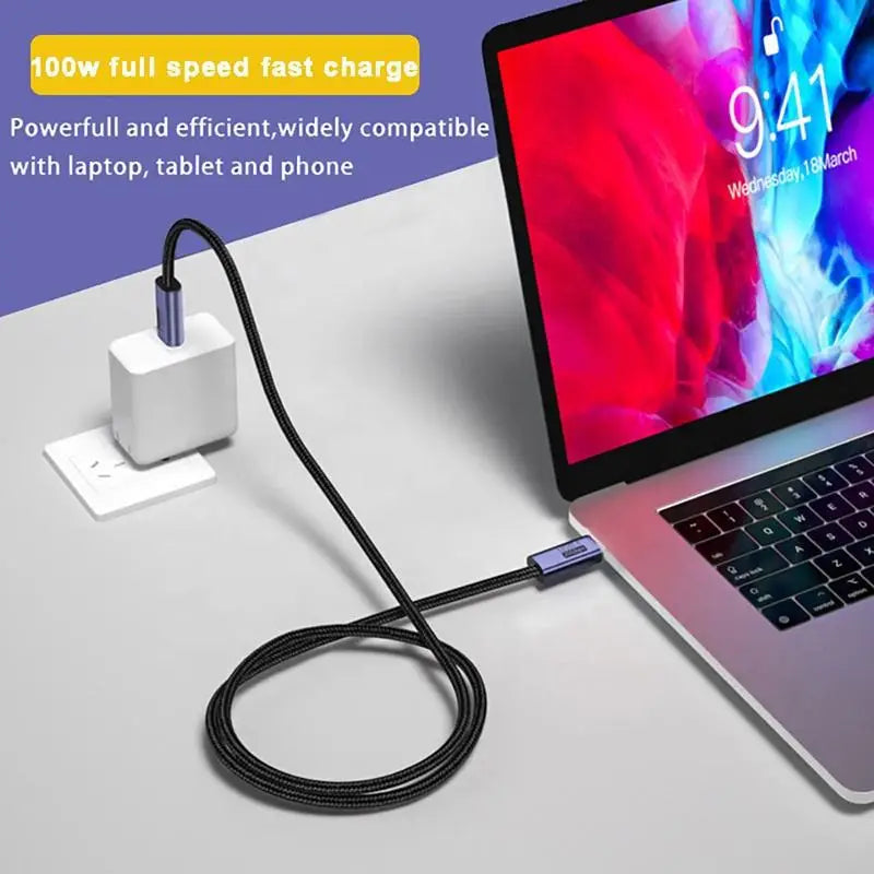 USB4 Thunderbolt 4 Cable 90° PD 100W 20Gbps 8K Type-C USB-C Cable PRIMED