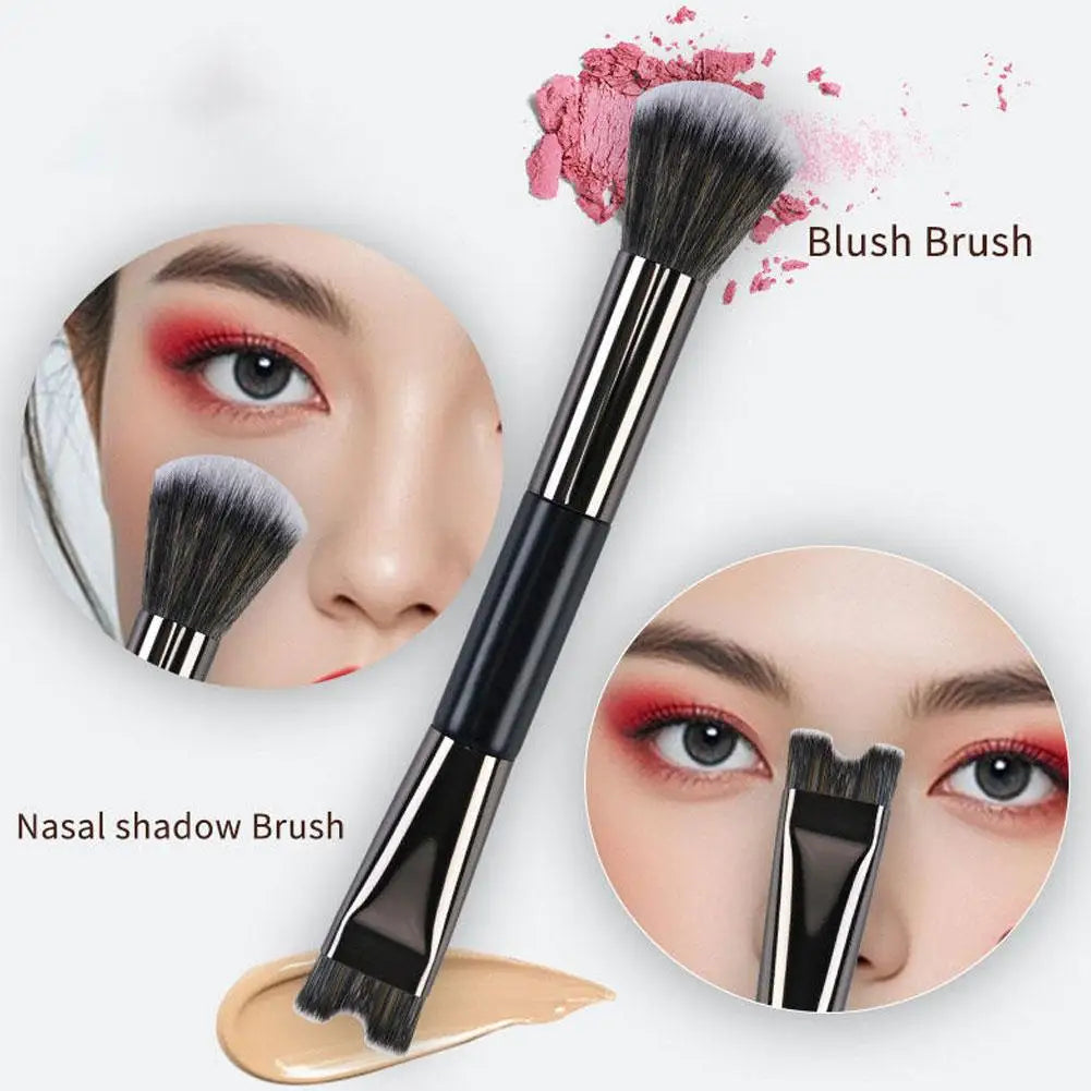 2-in-1 U-Shape Nose Contour & Blush Makeup Brush