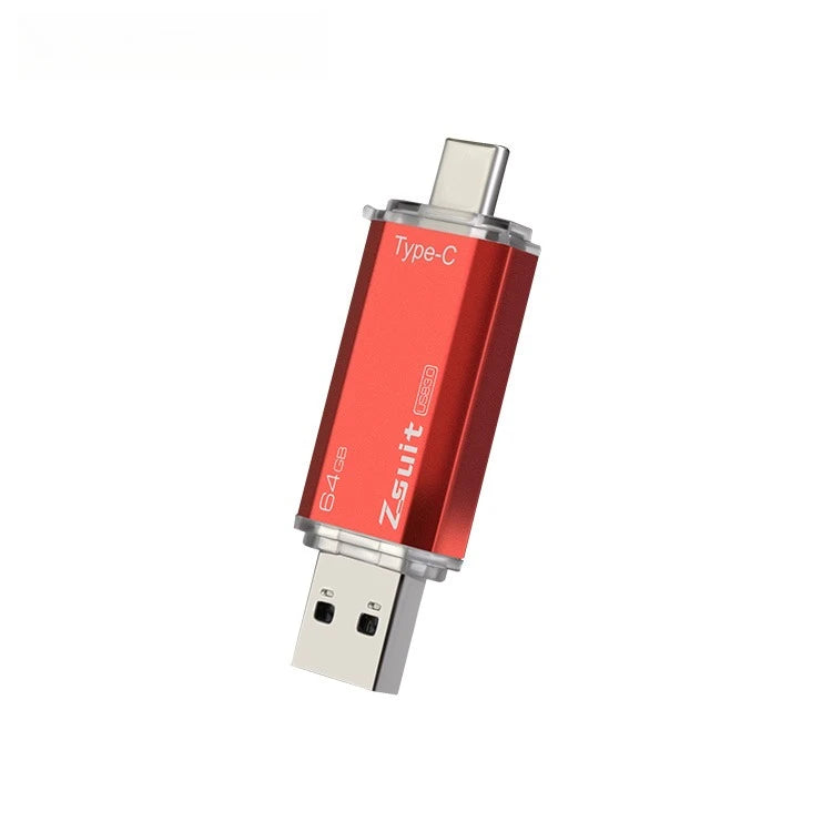 Z-SUIT 2-in-1 USB Type-C & USB 3.0 Metal Flash Drive 128GB