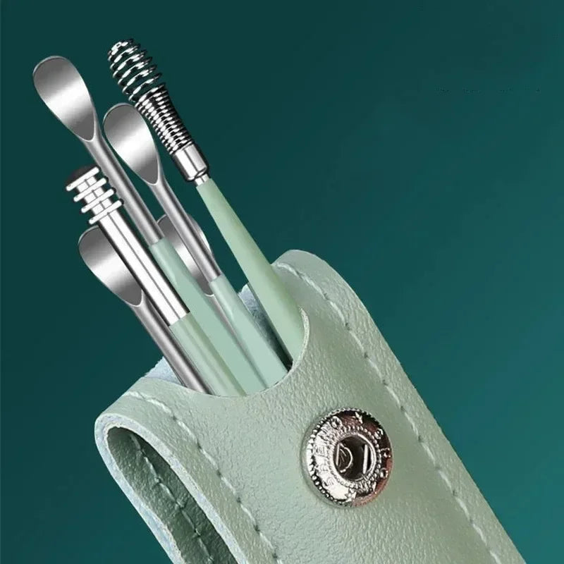 Stainless Steel Double-Head Spiral Ear Cleaning Spoon Tool