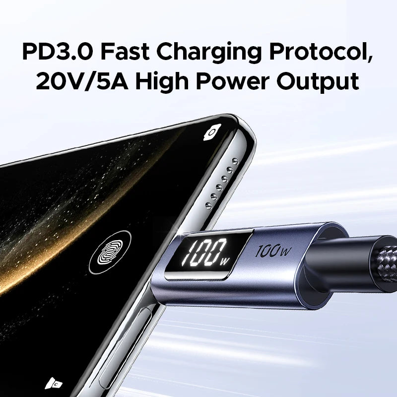 UGREEN 240W USB-C Cable Digital Display Fast Charging 1–3m USB-C Charging Cable PRIMED