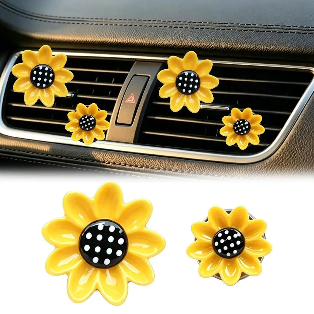 Sunflower Car Vent Clip Air Freshener – 2 or 5 Pack