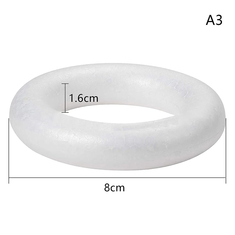 White Polystyrene Foam Wreath Ring – DIY Christmas Crafts