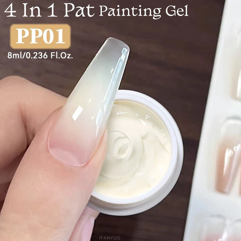 4-in-1 Pat Gel Nail Art Polish – Gradient, Liner & Stamping Gel Nail Polish PRIMED 01