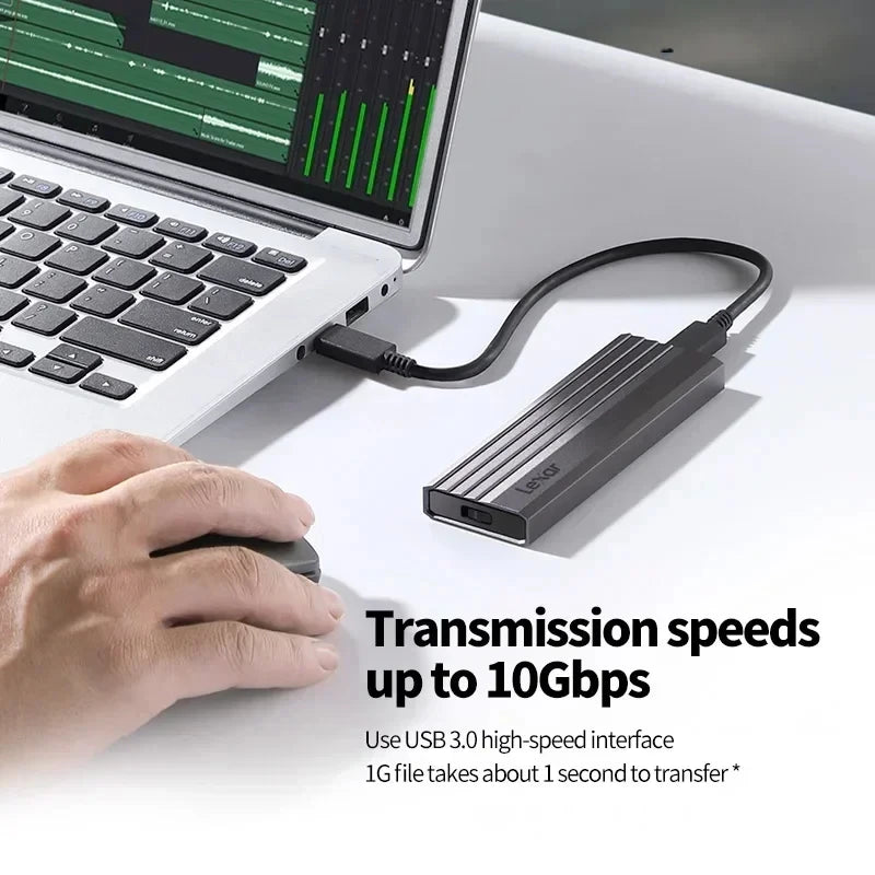Lexar E350 M.2 NVMe & SATA SSD Enclosure USB 3.2 Type-C SSD Enclosure PRIMED