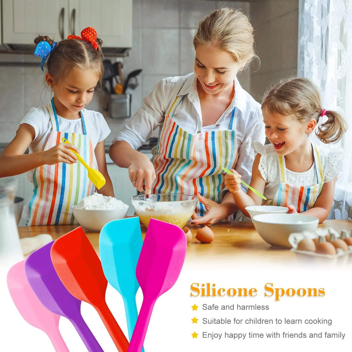 LMETJMA 27cm Silicone Spatula – Heat-Resistant Baking Scraper Silicone Baking Spatula PRIMED