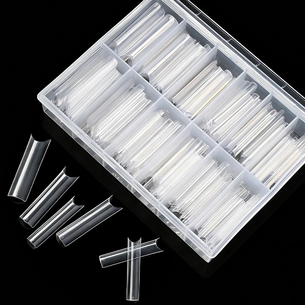 244Pcs Square Extension False Nail Tips – Ultra-Thin Seamless