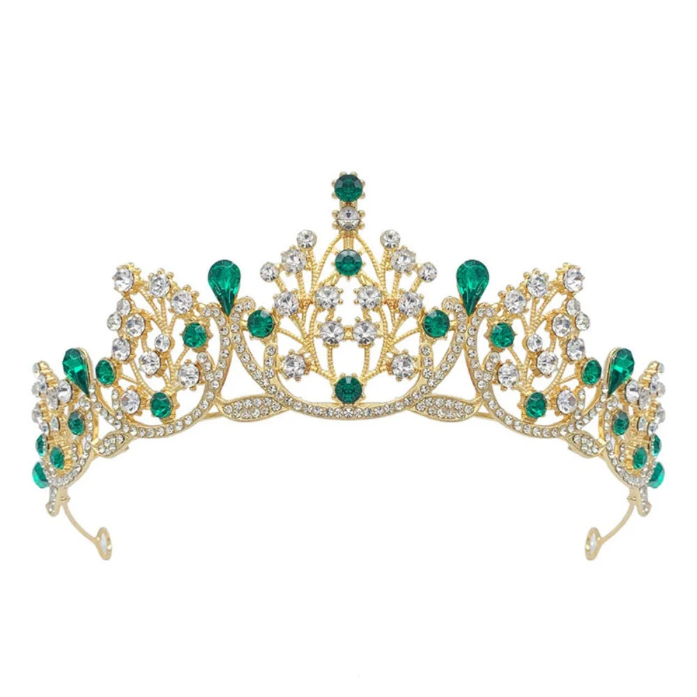 Rhinestone Crystal Tiara Crown Baroque Bridal Wedding Headband