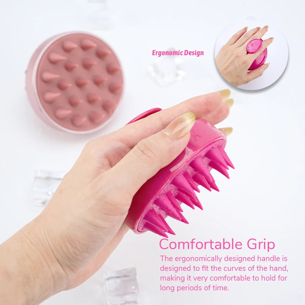 Silicone Scalp Massage Hair Washing Brush – Wet & Dry Scalp Massage Brush PRIMED