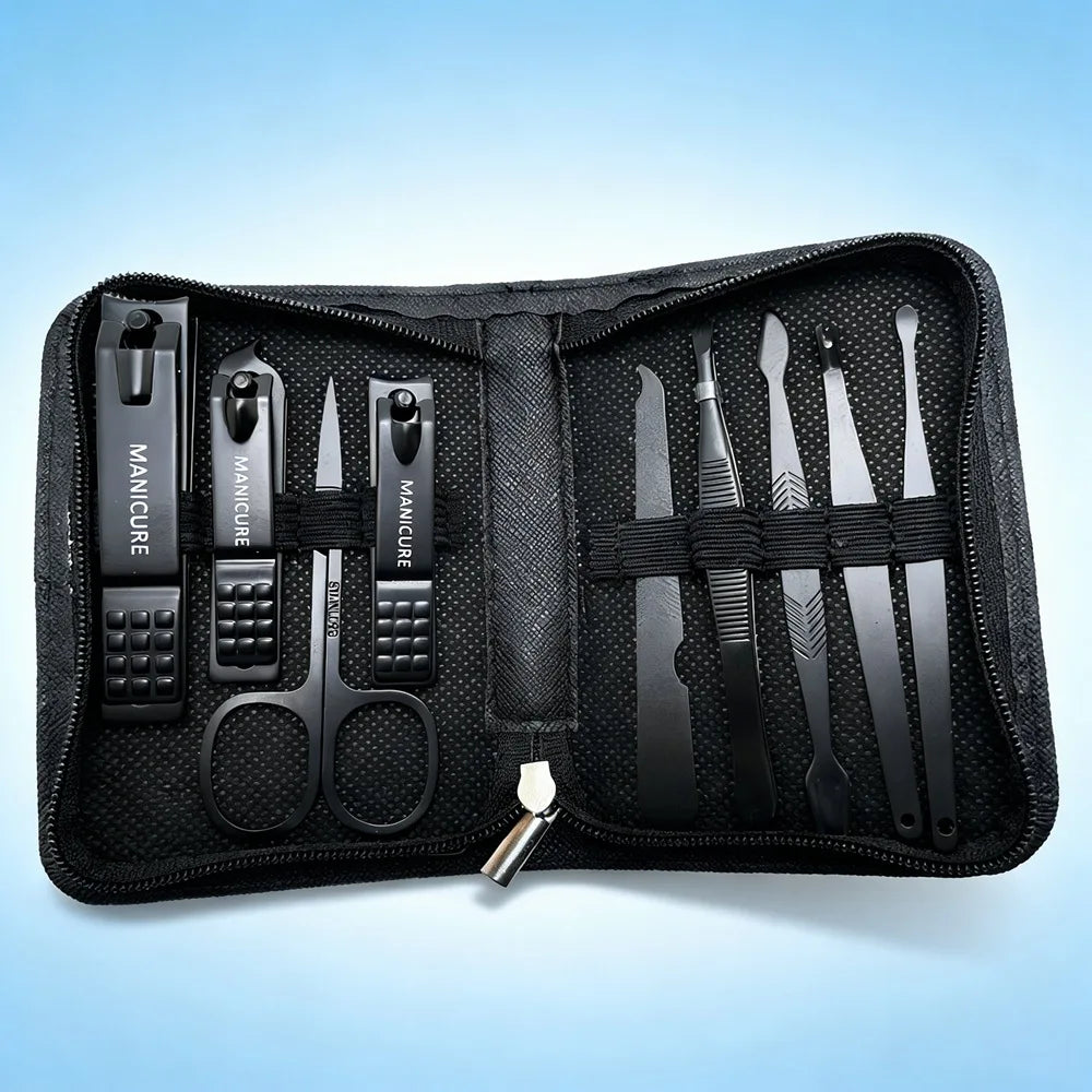 Stainless Steel Manicure Set 6/9Pcs – Nail Clippers & Files Manicure Tool Set PRIMED