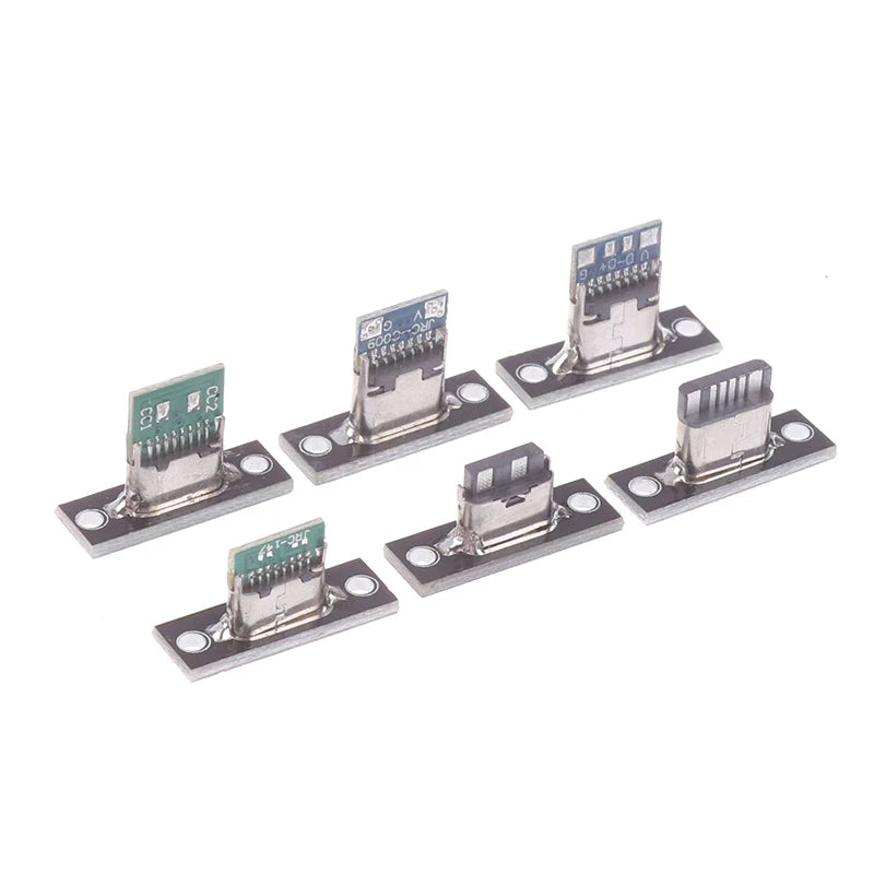 USB 3.1 Type-C Female Connector Socket with Fixing Plate 5pcs