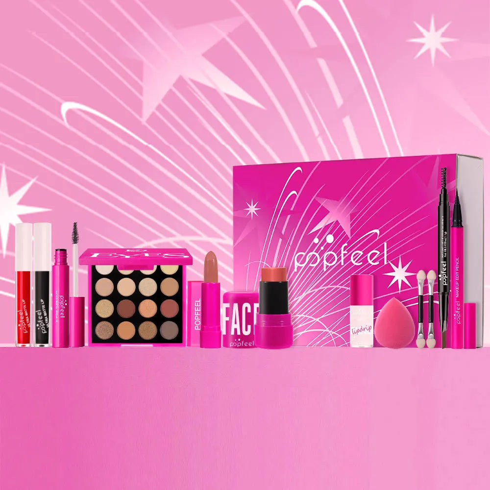 Korean Beauty Full Makeup Kit – Eyeshadow, Lipstick & Gift Box Makeup Gift Set PRIMED