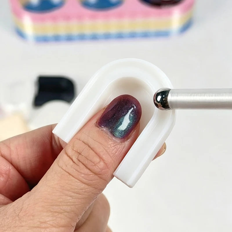 U-Shaped Cat Eye Nail Magnet Guide Tool | DIY Gel Polish