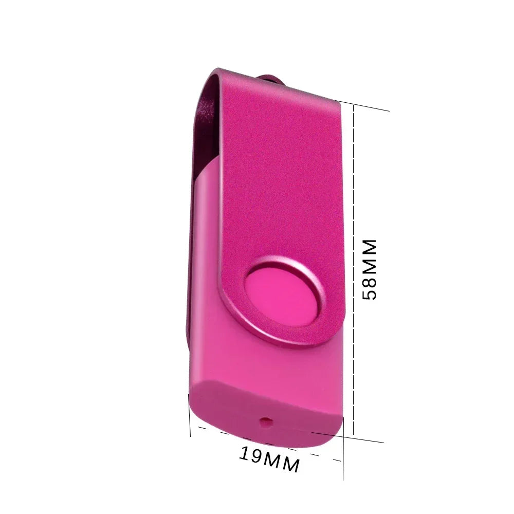 100-Pack Metal USB 2.0 Flash Drives 4–64GB Custom Logo Bulk Bulk USB Flash Drive PRIMED