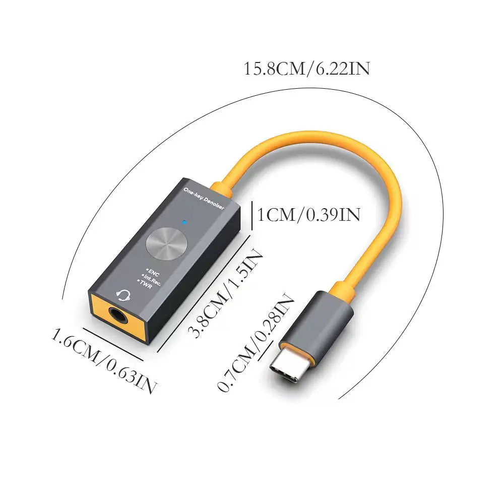 USB Type-C Sound Card DSP ENC Noise Cancellation 48kHz