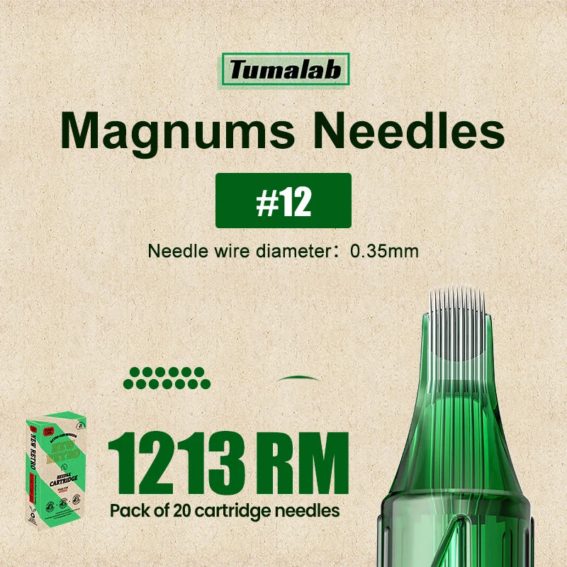 TUMAlab Tattoo Cartridge Needles 20PCS – Stainless Steel