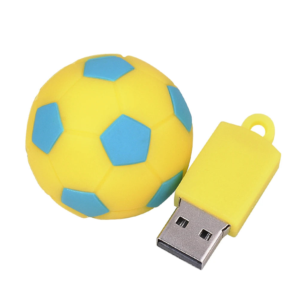 Football Silicone USB Flash Drive 4GB–128GB | JASTER Gift USB Flash Drive PRIMED YELLOW 16 GB