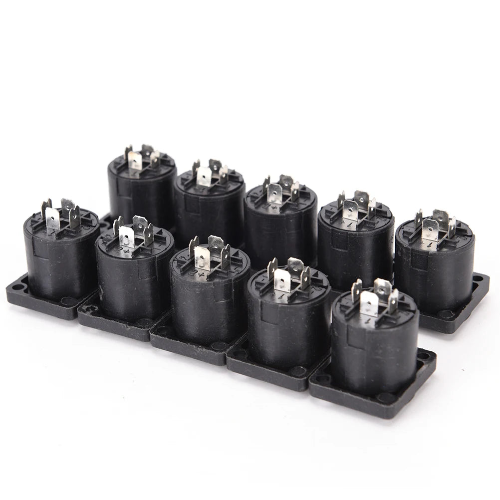 10-Pack Speakon 4-Pin Female Panel Mount Connector Socket